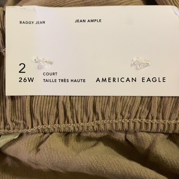 AE Corduroy Baggy Mom Pant Size  2 Short, 26 Waist, in Brown - Picture 11 of 11